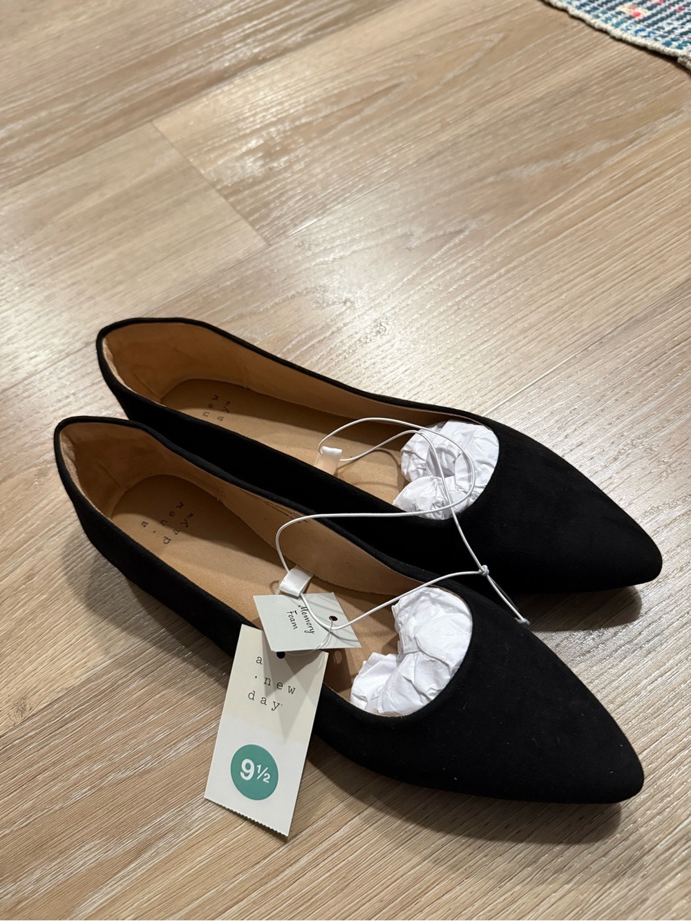 a new day Black Pointed Toe Women's Flats